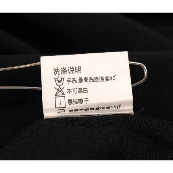 Womens Top Large Black Bell Sleeve Tie Cuff Whimsigoth Fairy Witchy - Picture 10 of 16